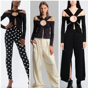 Sid Neigum Cut-Out Ring Top Black XS